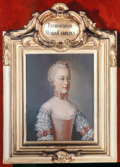 Archduchess Maria Caroline of Austria (1752-1814) daughter of Emperor Francis I and Emperor Maria Theresa of Austria, 1762 by Jean Étienne Liotard